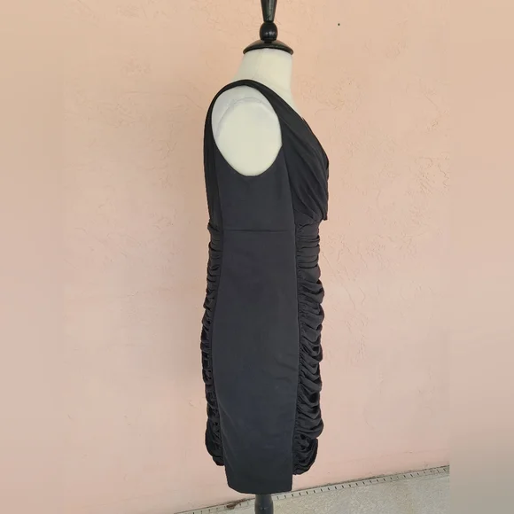 White House Black Market Ruched Cocktail Dress in Black - Picture 5 of 12